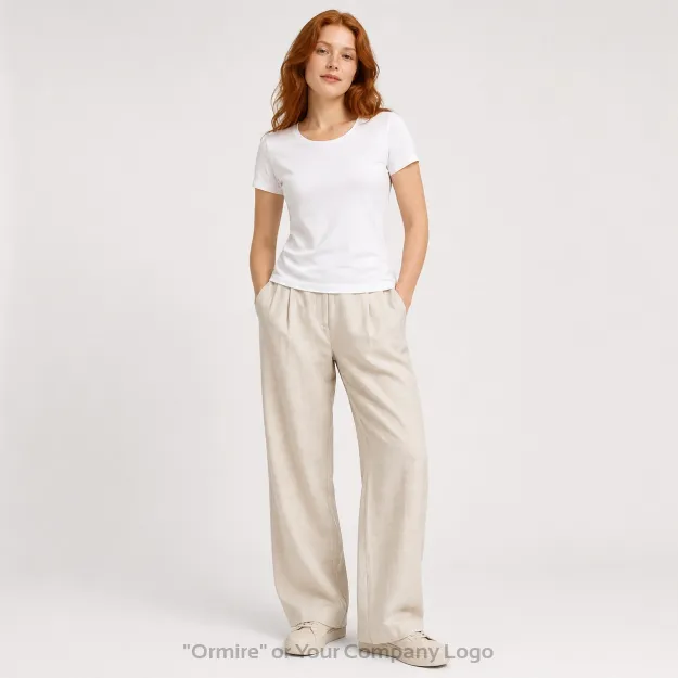 Ormire Serena Damen T-Shirt mit tiefem Ausschnitt