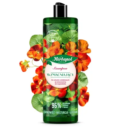 Kräftigendes Shampoo 400 ml | Chinarinde – Klettenwurzel – Kapuzinerkresse