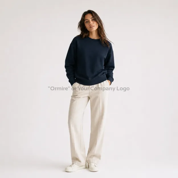 ORMIRE Lianna - Women's Crewneck Sweatshirt in Cotton and TENCEL™ Modal
