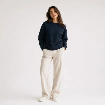 ORMIRE Lianna - Women's Crewneck Sweatshirt in Cotton and TENCEL™ Modal