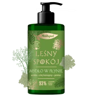Mydło w płynie Leśny Spokój z arniką, olejem konopnym i piżmem – 390 ml | Kojąca pielęgnacja dłoni z nutą luksusu