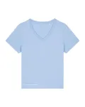 Damski t-shirt z dekoltem w serek z bawełny organicznej - 11