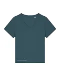 Damski t-shirt z dekoltem w serek z bawełny organicznej - 17