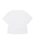 Damski t-shirt oversize z podwiniętymi rękawami - 2