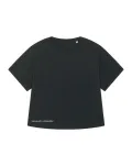 Damski t-shirt oversize z podwiniętymi rękawami - 3