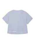Damski t-shirt oversize z podwiniętymi rękawami - 6