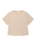 Damski t-shirt oversize z podwiniętymi rękawami - 9