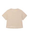 Damski t-shirt oversize z podwiniętymi rękawami - 10