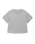 Damski t-shirt oversize z podwiniętymi rękawami - 11