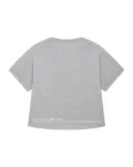 Damski t-shirt oversize z podwiniętymi rękawami - 12