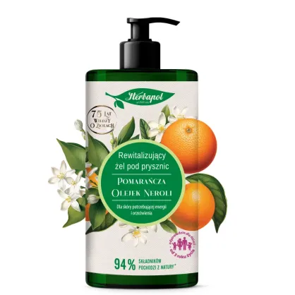 Duschgel Orange–Neroliöl 740 ml | Energie, Frische und Aromatherapie für Ihre Haut
