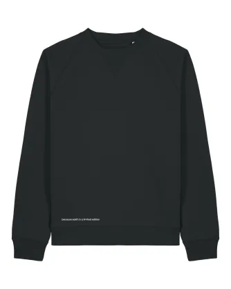 Unisex raglan sweatshirt with V-insert made from organic cotton