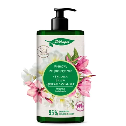 Cremeduschgel Alpenveilchen–Freesie–Sandelholz 740 ml | Blumige Entspannung im sinnlichen Schaum