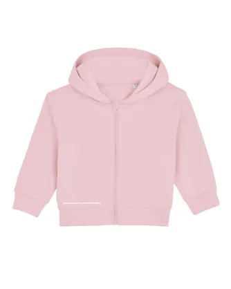 Soft zip-up hoodie for babies made from organic cotton