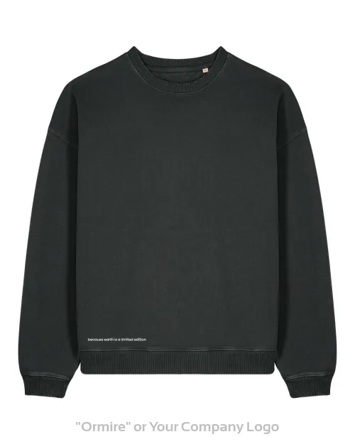 Unisexowa oversize bluza z efektem sprania z bawełny organicznej