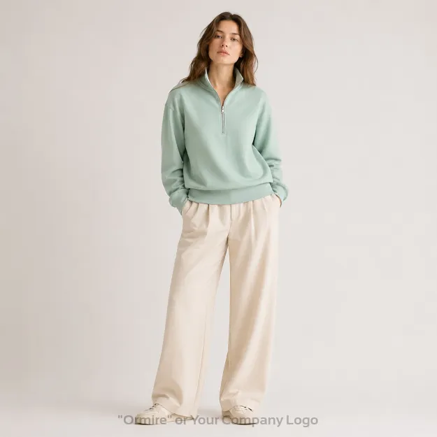 Ormire Miller Dry - Unisex Boxy Sweatshirt mit kurzem Reißverschluss, trocken im Griff