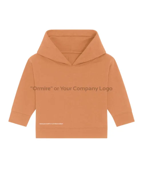 Soft baby hoodie made from organic cotton