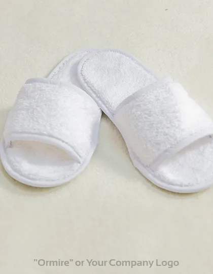 Pantofle hotelowe Classic Terry – otwarte palce, pełen komfort